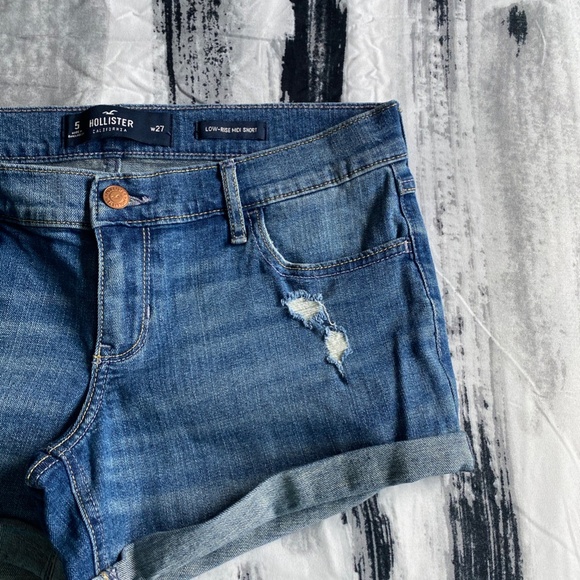 Hollister Low Rise Midi Short - Light Med Ripped - Picture 3 of 8